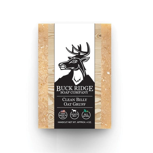 Clean Billy Oat Gruff Men's Exfoliating Goat Milk Soap | Unscented | Handmade in USA