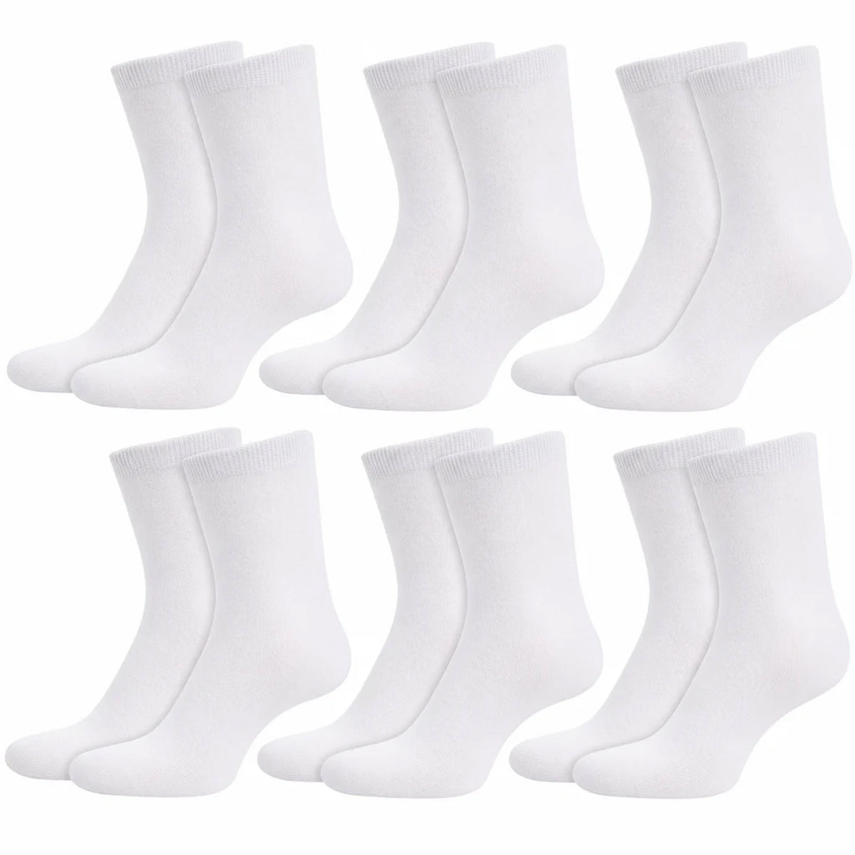Sock Stack 6 Pairs Kids Cotton Rich School Socks Ankle Breathable Durable Uniform Unisex