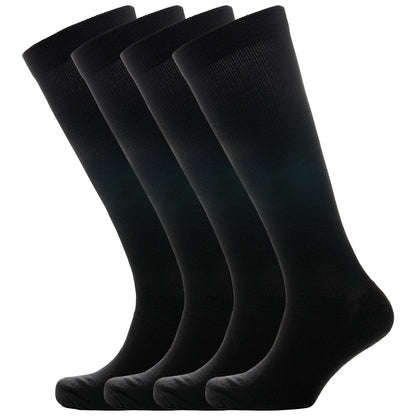 Sock Stack Travel Compression Socks | 2 Pairs | Unisex Knee-High | Breathable | Black