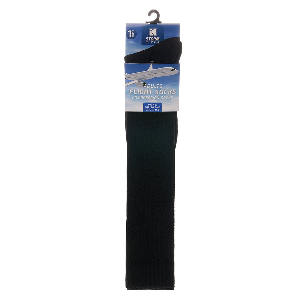 Sock Stack Travel Compression Socks | 2 Pairs | Unisex Knee-High | Breathable | Black