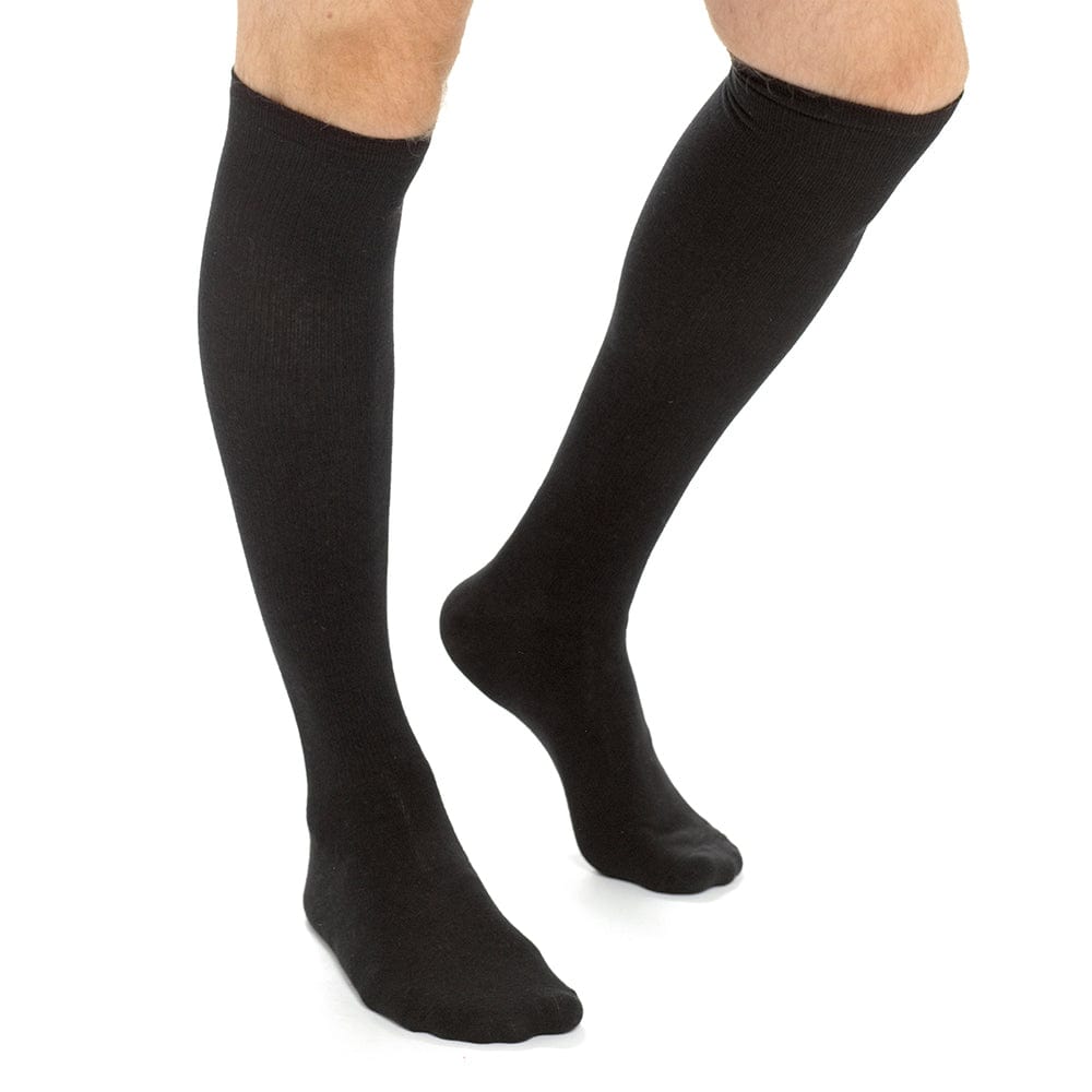 Sock Stack Travel Compression Socks | 2 Pairs | Unisex Knee-High | Breathable | Black