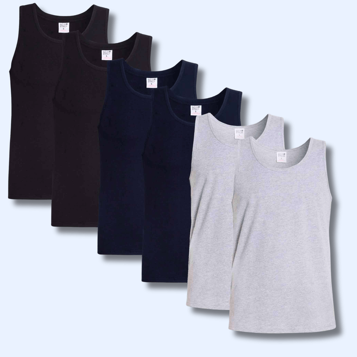 Men's Cotton Blend Gym Muscle Vests – Pack of 6 | Lightweight & Breathable