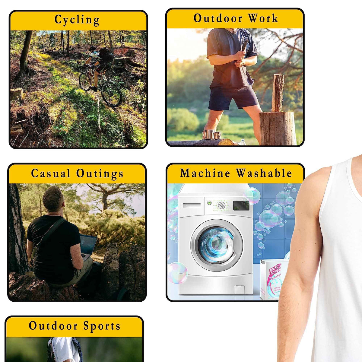 Men's Cotton Blend Gym Muscle Vests – Pack of 6 | Lightweight & Breathable
