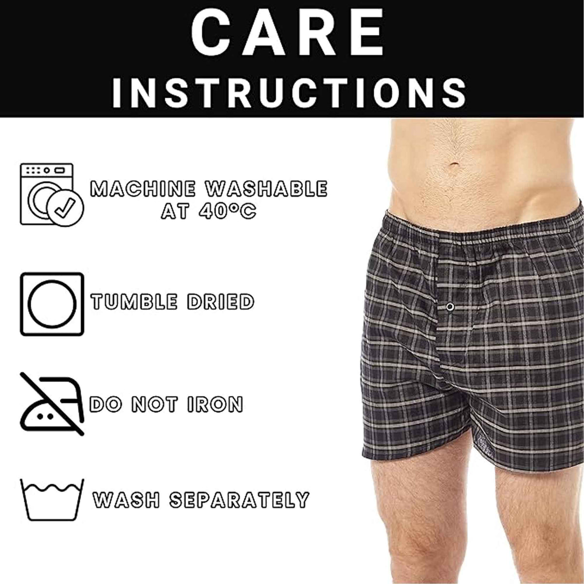 Sock Stack Men's Loose Fit Boxer Shorts | Pack of 6 | Soft Cotton Blend | S-2XL
